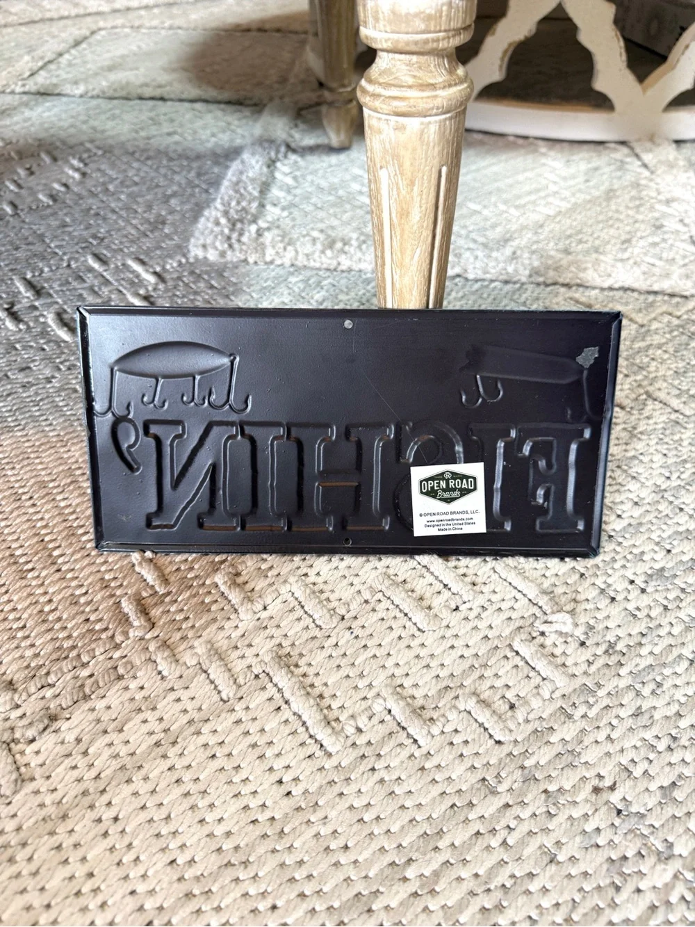 Gone Fishing Vintage License Plate Sign